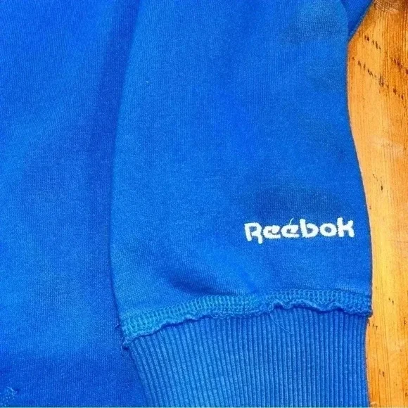 Reebok NFL Vintage blue reverse hem Denver Broncos kangaroo pocket Hoodie - Picture 3 of 8